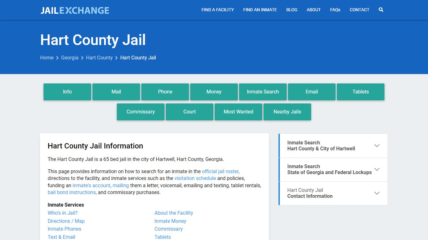 Hart County Jail, GA Inmate Search, Information - Jail Exchange